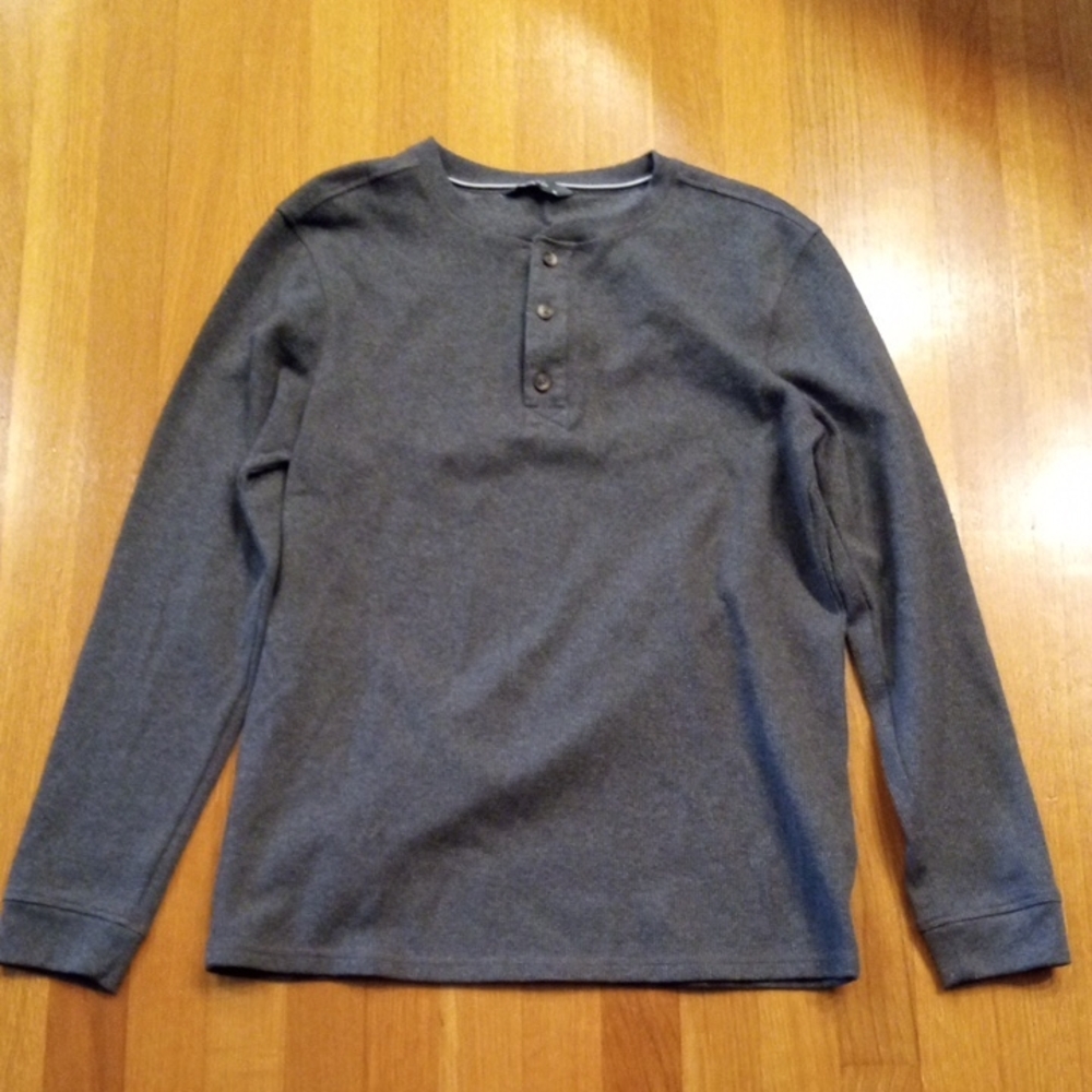 Thermal Gray Long Sleeve Warm Men's Shirt Medium
